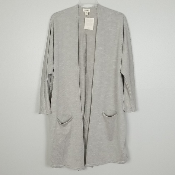 Cardigan Donni Sandwash Ribbed Cardigan Coat OSFA - Picture 2 of 12